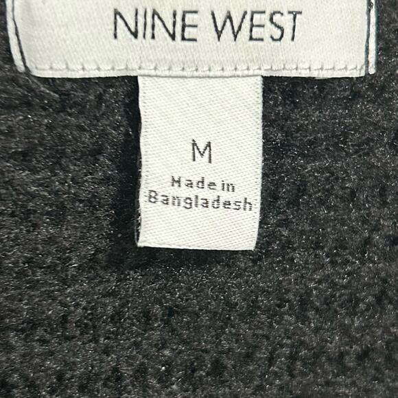 Nine west black open front knit cardigan size medium - Picture 3 of 5